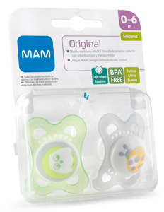2 chupetes MAM PURE personalizados, 0-6 meses, 100% Sostenible